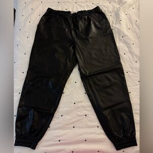 Abercrombie: vegan leather joggers